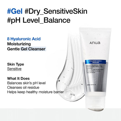 8 Hyaluronic Acid Moisturizing Gentle Gel Cleanser