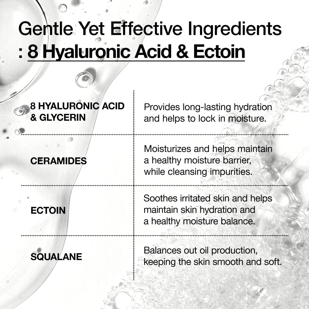 8 Hyaluronic Acid Moisturizing Gentle Gel Cleanser