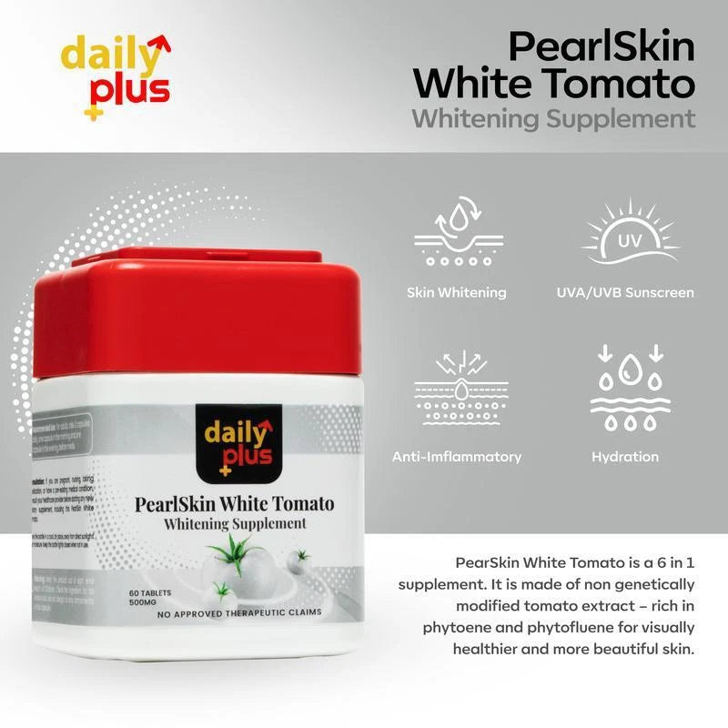 Daily Plus PearlSkin White Tomato - 6 in 1 Skin Perfection Supplement